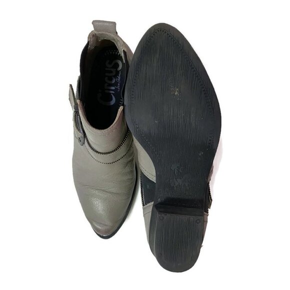 Sam Edelman Circus Taupe & Black w/Buckle Boots - Picture 5 of 5